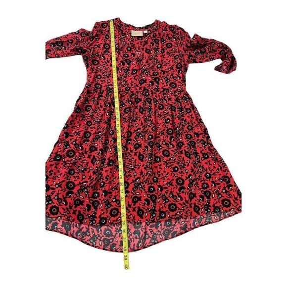 Maeve Christina Anthropologie Red Floral Tunic Dress sz Small - Picture 5 of 8